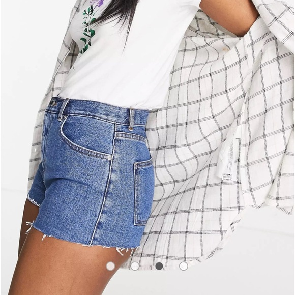 NWT ASOS DESIGN Denim High Rise 'mini' Jean Shorts - Picture 4 of 5